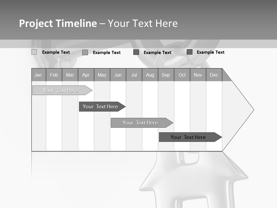 A House Key On A Key Chain With A House On It PowerPoint Template