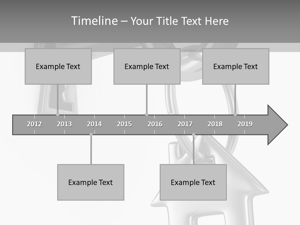 A House Key On A Key Chain With A House On It PowerPoint Template