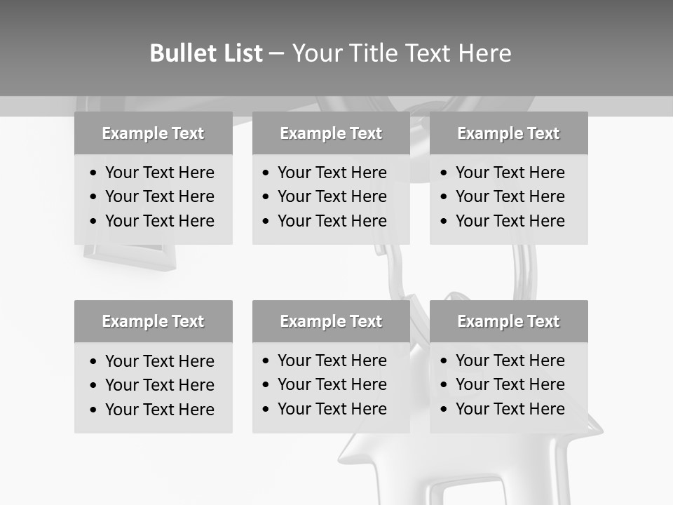 A House Key On A Key Chain With A House On It PowerPoint Template