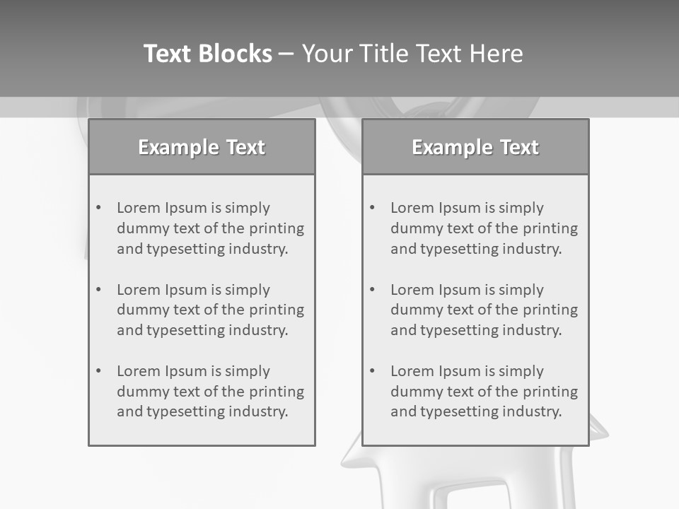 A House Key On A Key Chain With A House On It PowerPoint Template