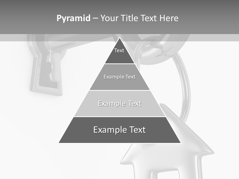 A House Key On A Key Chain With A House On It PowerPoint Template