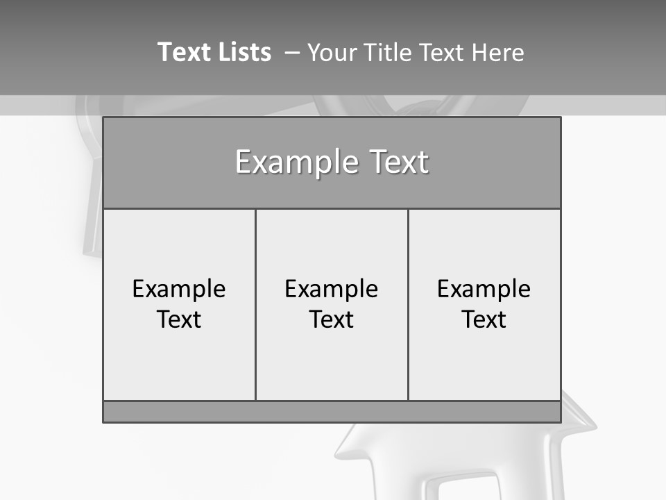 A House Key On A Key Chain With A House On It PowerPoint Template