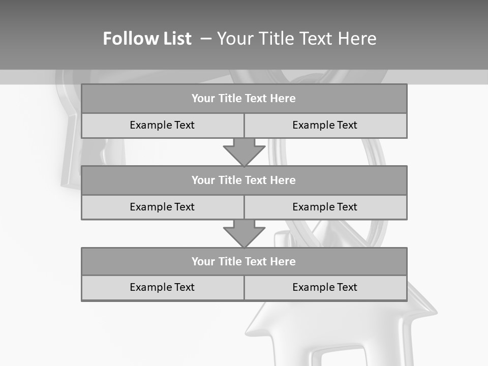 A House Key On A Key Chain With A House On It PowerPoint Template