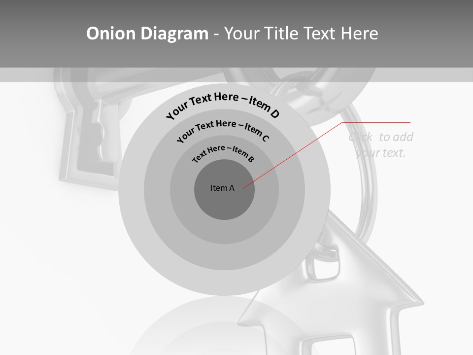 A House Key On A Key Chain With A House On It PowerPoint Template
