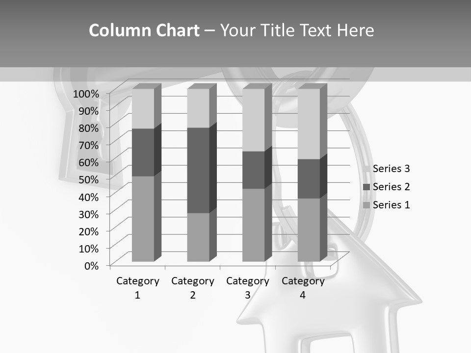 A House Key On A Key Chain With A House On It PowerPoint Template
