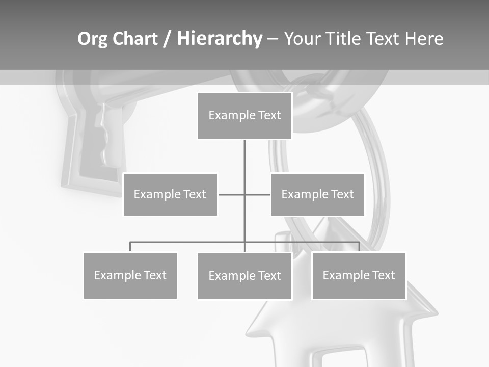 A House Key On A Key Chain With A House On It PowerPoint Template