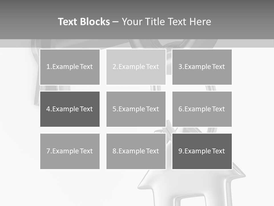 A House Key On A Key Chain With A House On It PowerPoint Template