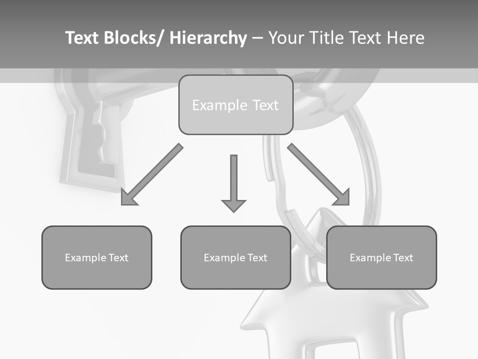 A House Key On A Key Chain With A House On It PowerPoint Template