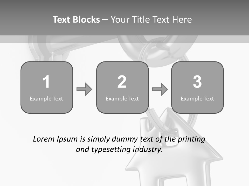 A House Key On A Key Chain With A House On It PowerPoint Template
