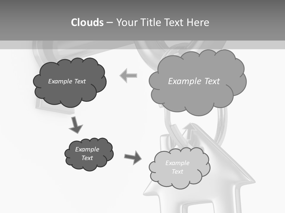 A House Key On A Key Chain With A House On It PowerPoint Template
