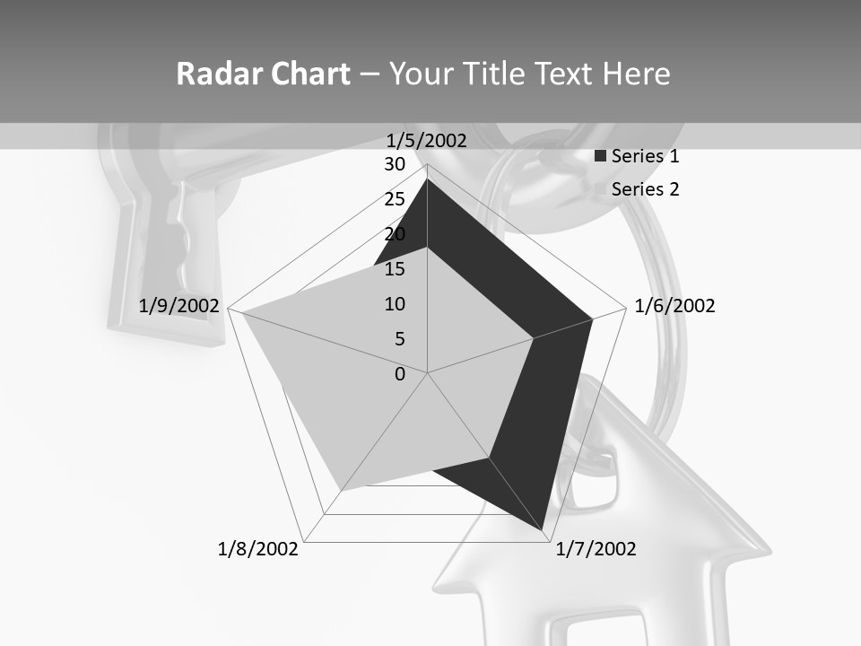A House Key On A Key Chain With A House On It PowerPoint Template