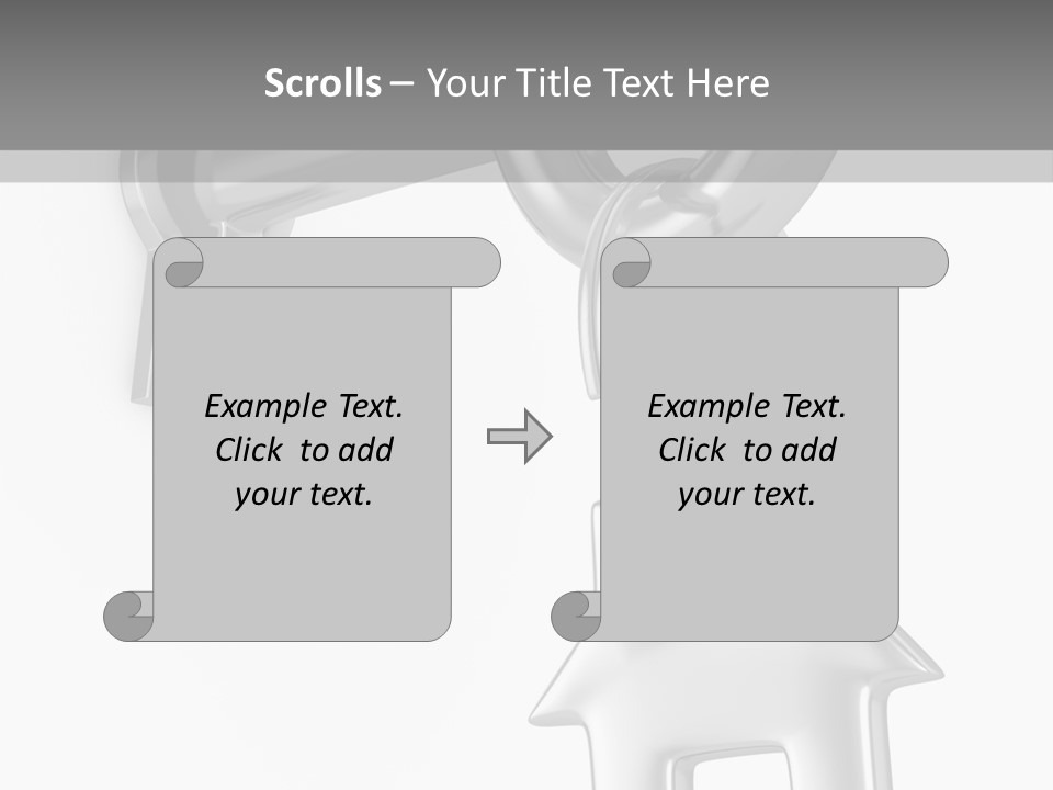 A House Key On A Key Chain With A House On It PowerPoint Template