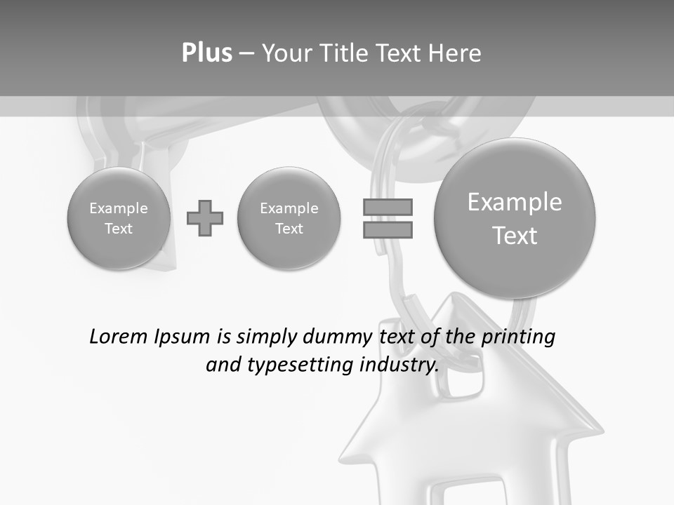 A House Key On A Key Chain With A House On It PowerPoint Template