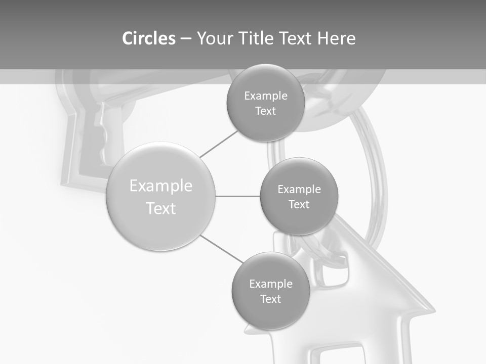 A House Key On A Key Chain With A House On It PowerPoint Template