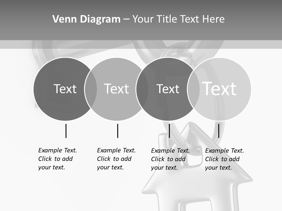 A House Key On A Key Chain With A House On It PowerPoint Template