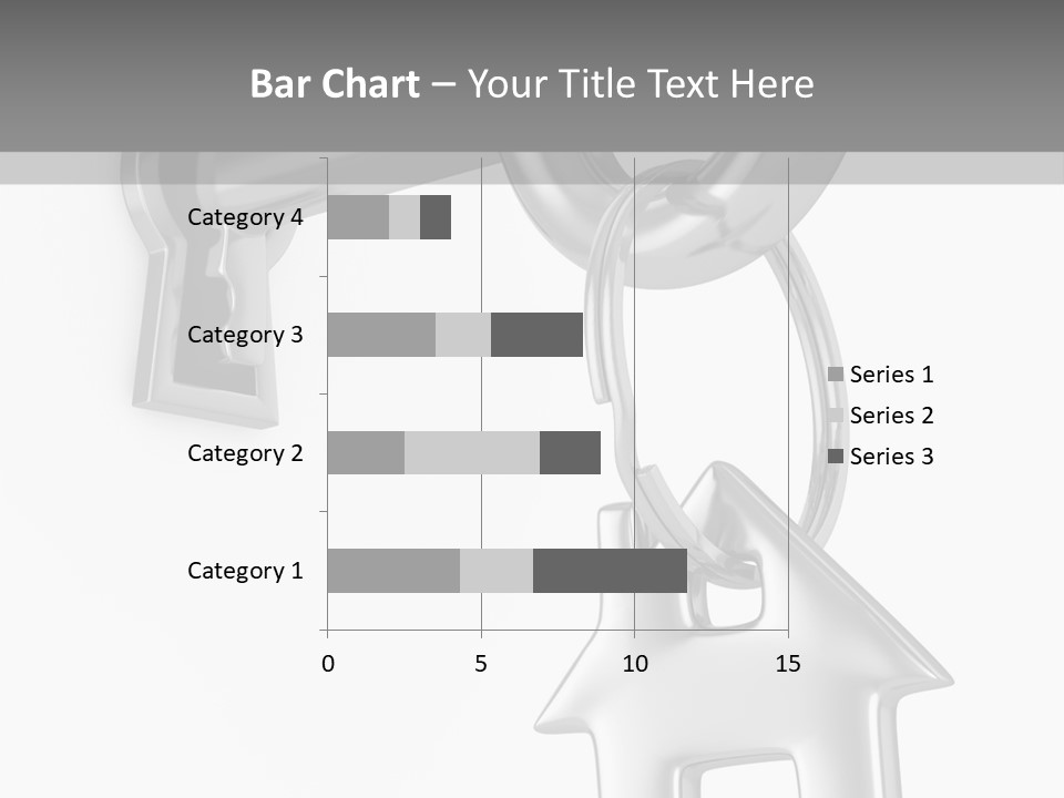 A House Key On A Key Chain With A House On It PowerPoint Template