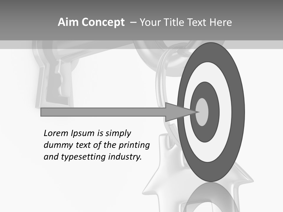 A House Key On A Key Chain With A House On It PowerPoint Template