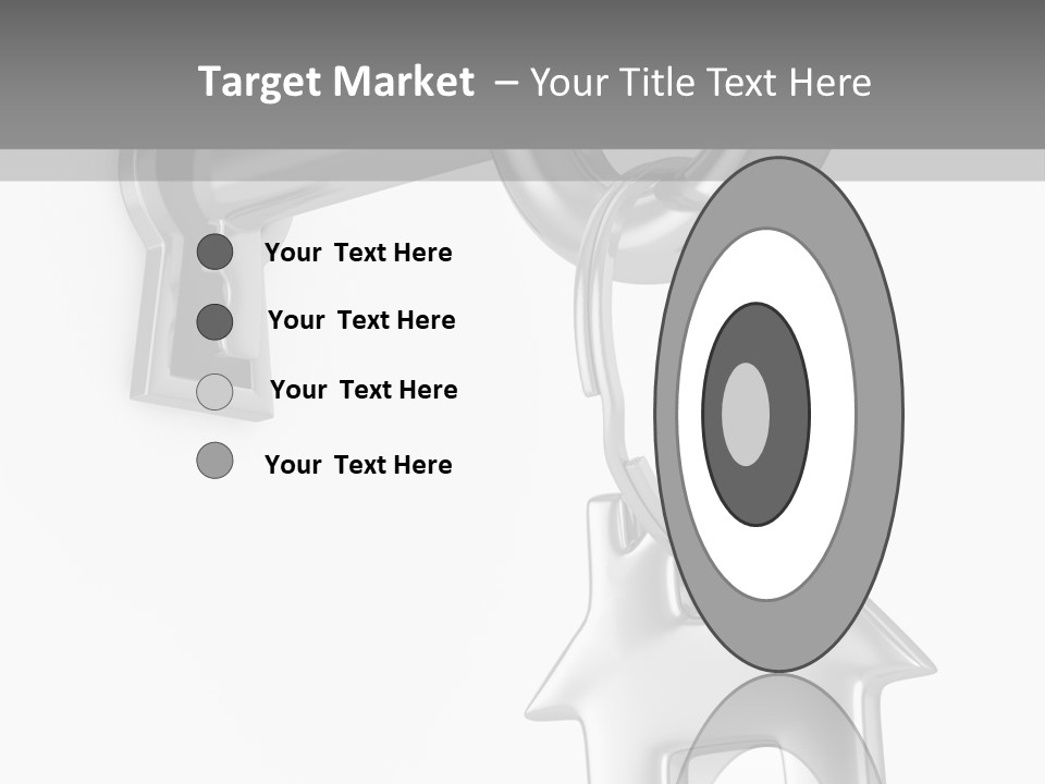 A House Key On A Key Chain With A House On It PowerPoint Template