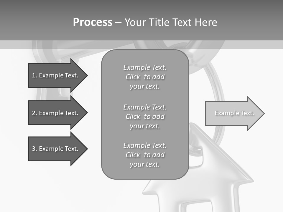 A House Key On A Key Chain With A House On It PowerPoint Template