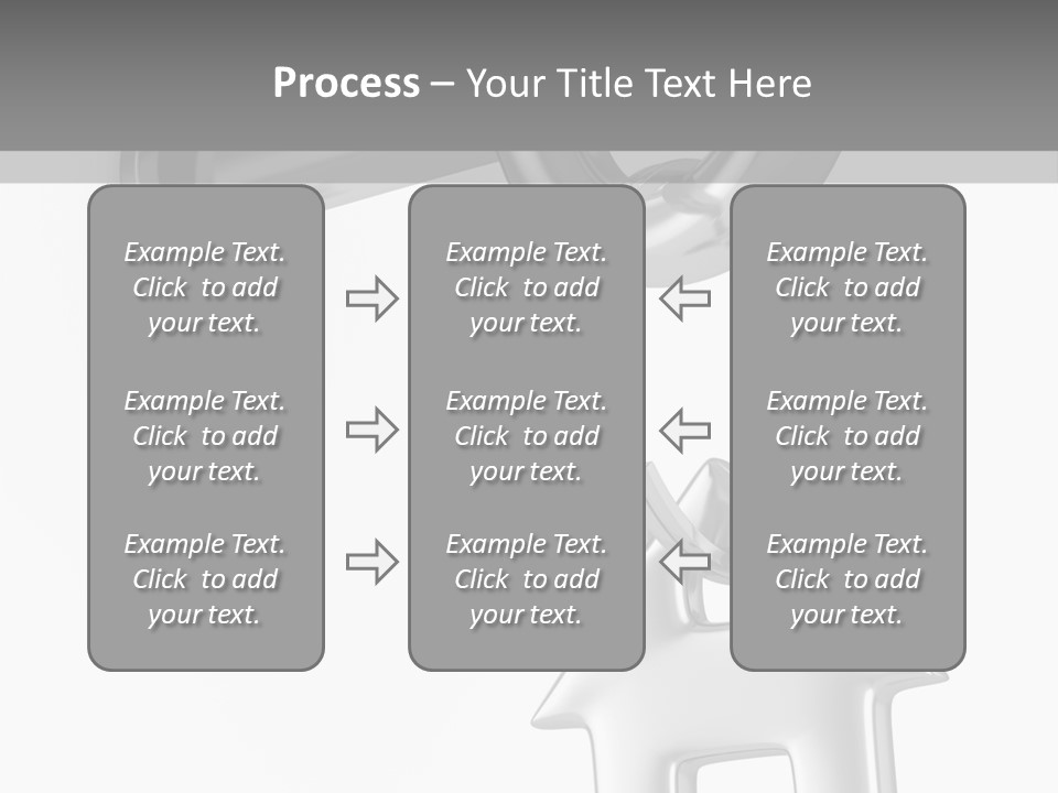 A House Key On A Key Chain With A House On It PowerPoint Template