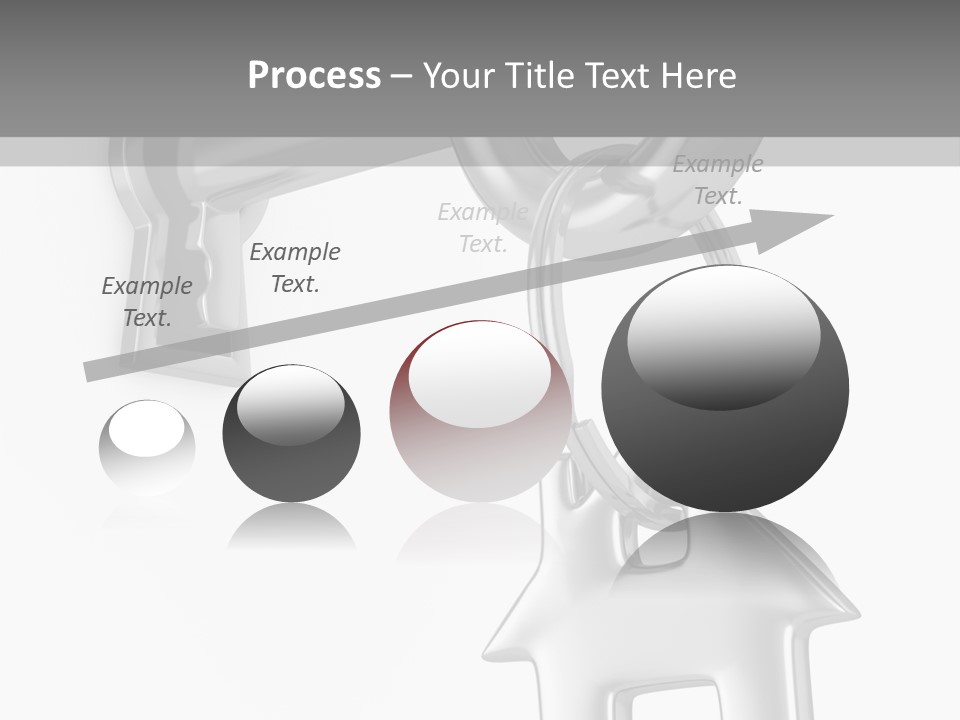 A House Key On A Key Chain With A House On It PowerPoint Template