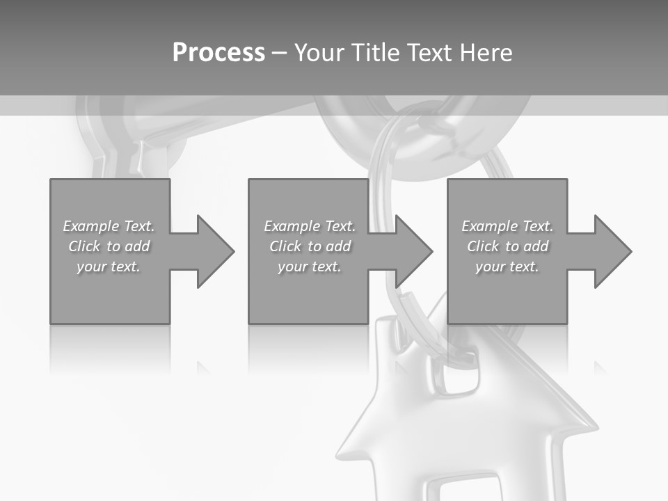 A House Key On A Key Chain With A House On It PowerPoint Template