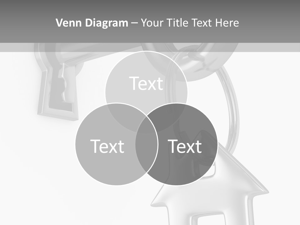 A House Key On A Key Chain With A House On It PowerPoint Template