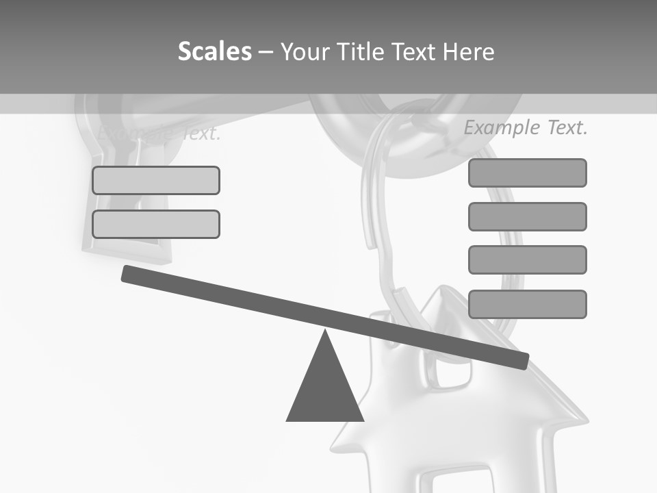 A House Key On A Key Chain With A House On It PowerPoint Template