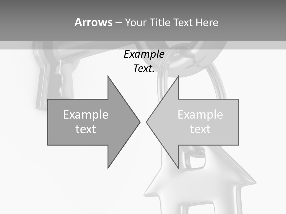 A House Key On A Key Chain With A House On It PowerPoint Template