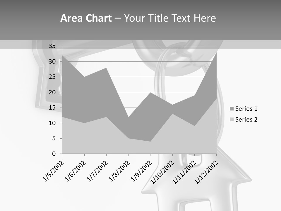 A House Key On A Key Chain With A House On It PowerPoint Template