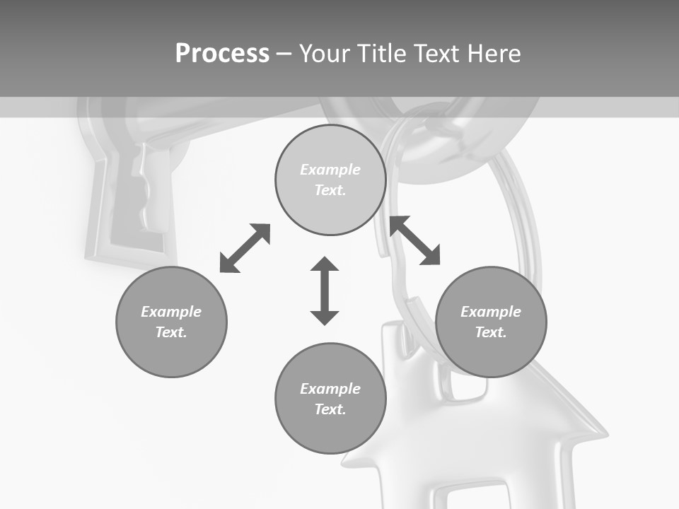 A House Key On A Key Chain With A House On It PowerPoint Template