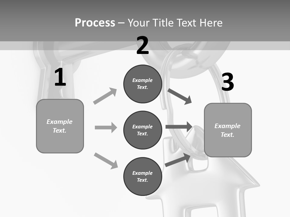 A House Key On A Key Chain With A House On It PowerPoint Template
