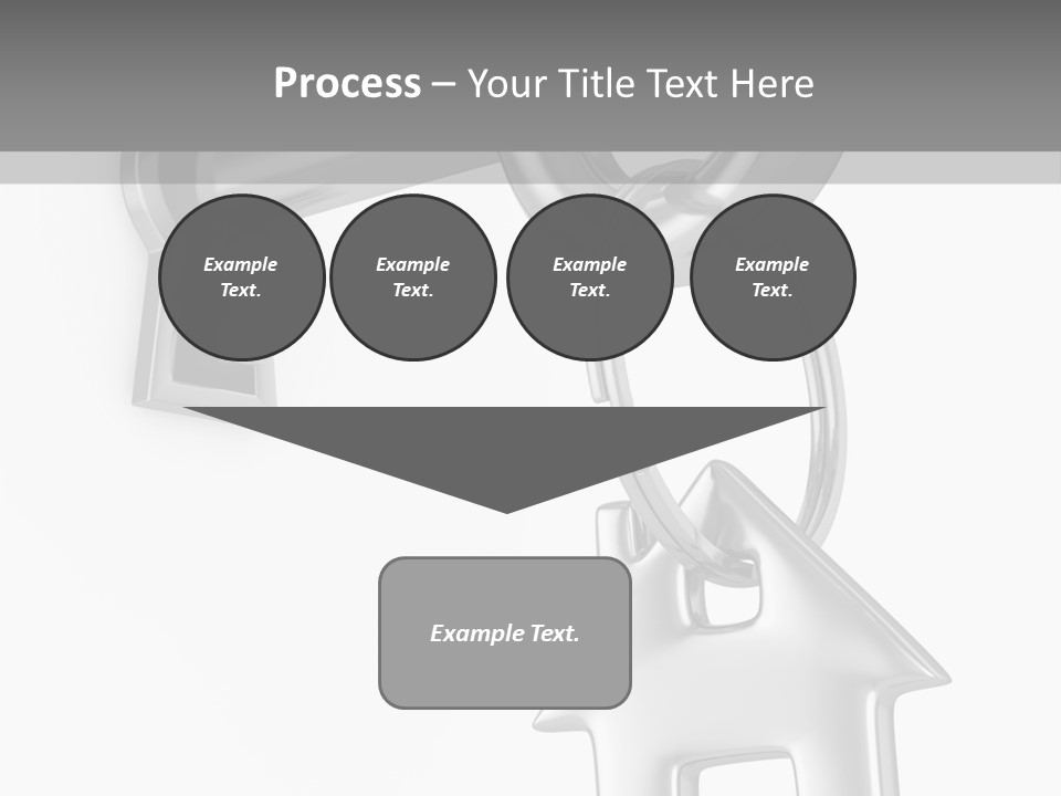 A House Key On A Key Chain With A House On It PowerPoint Template