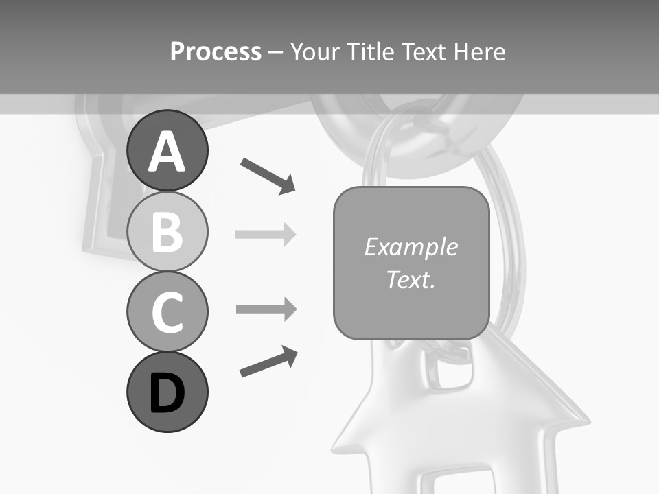 A House Key On A Key Chain With A House On It PowerPoint Template