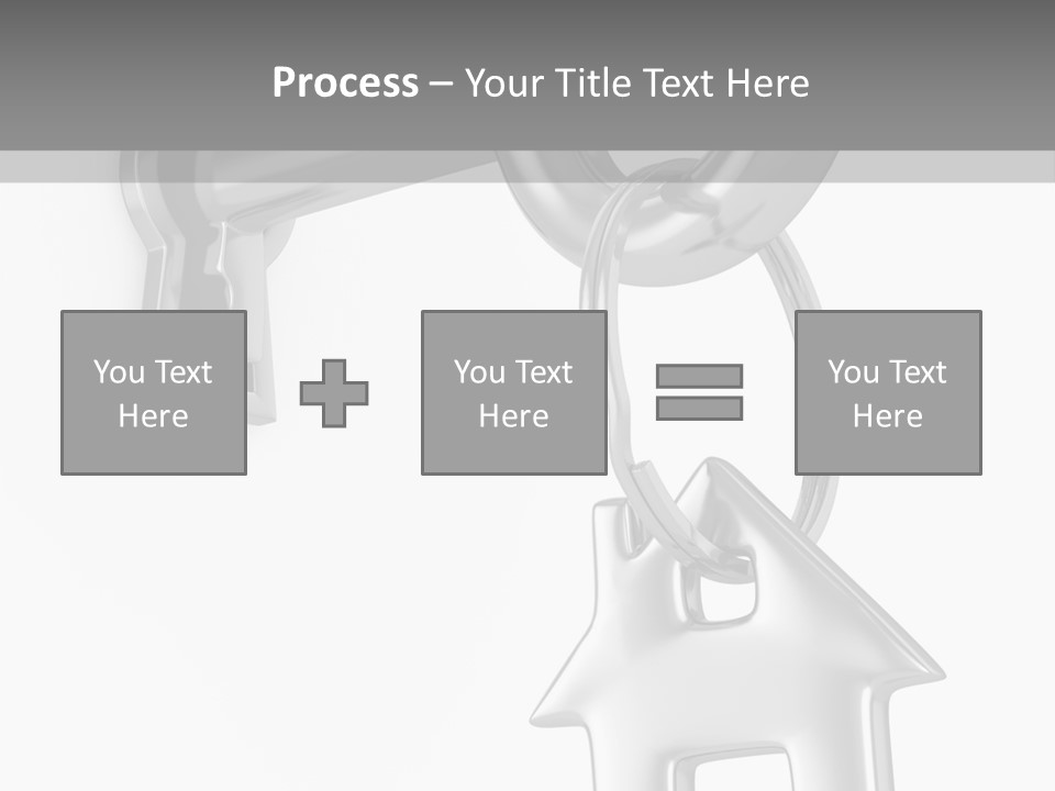 A House Key On A Key Chain With A House On It PowerPoint Template