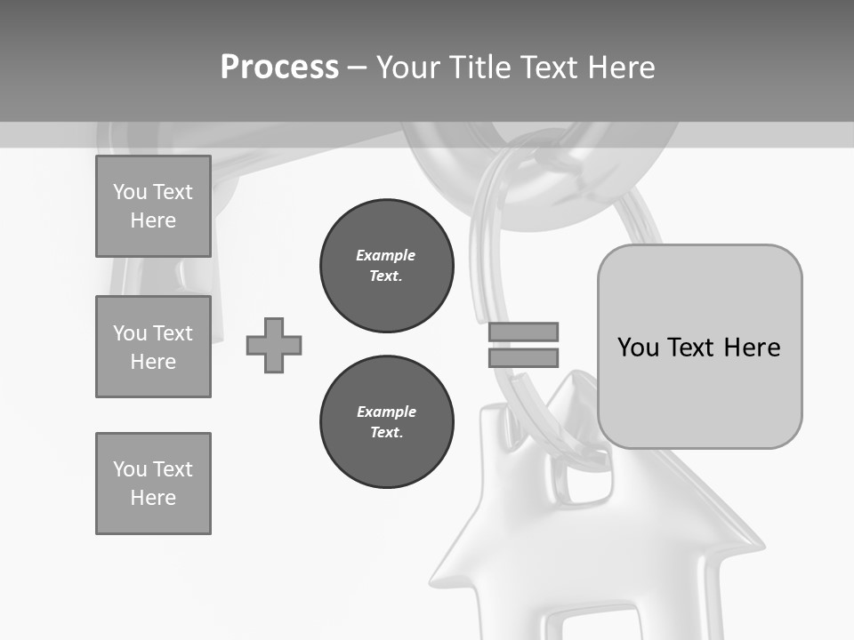 A House Key On A Key Chain With A House On It PowerPoint Template