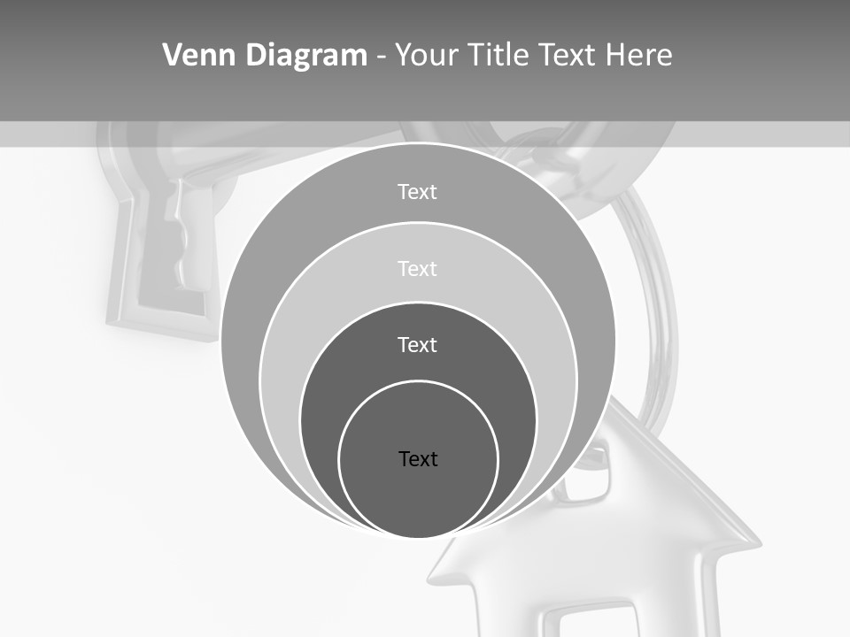 A House Key On A Key Chain With A House On It PowerPoint Template