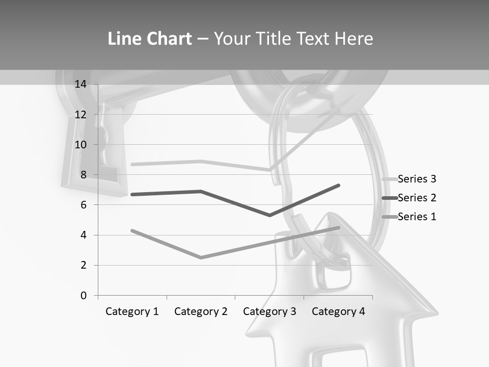 A House Key On A Key Chain With A House On It PowerPoint Template