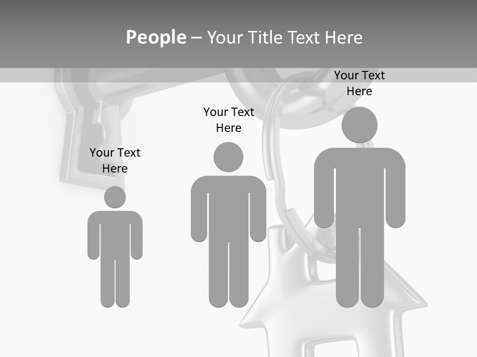 A House Key On A Key Chain With A House On It PowerPoint Template