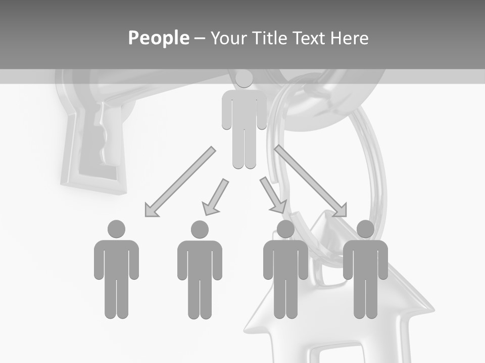 A House Key On A Key Chain With A House On It PowerPoint Template