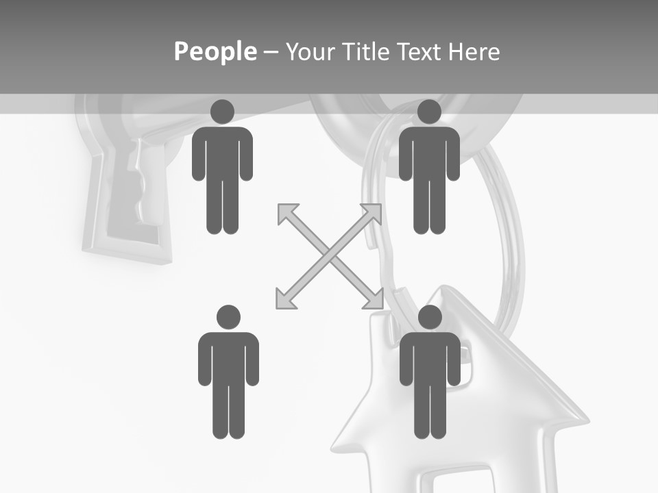 A House Key On A Key Chain With A House On It PowerPoint Template