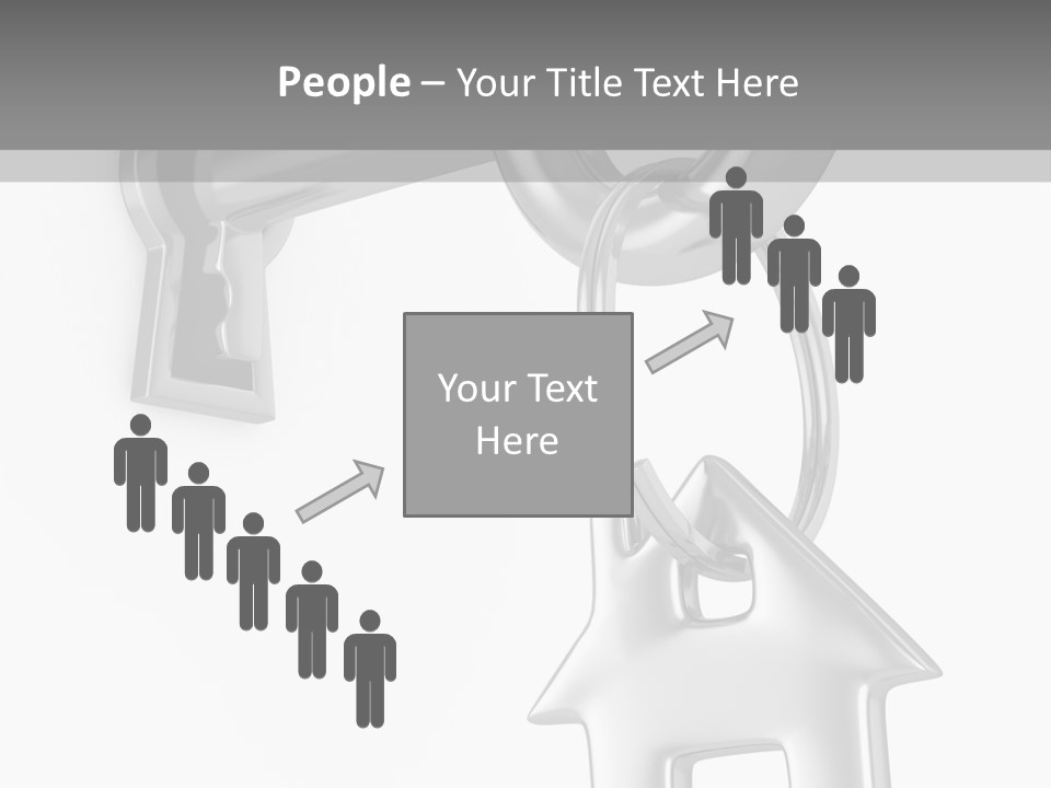 A House Key On A Key Chain With A House On It PowerPoint Template