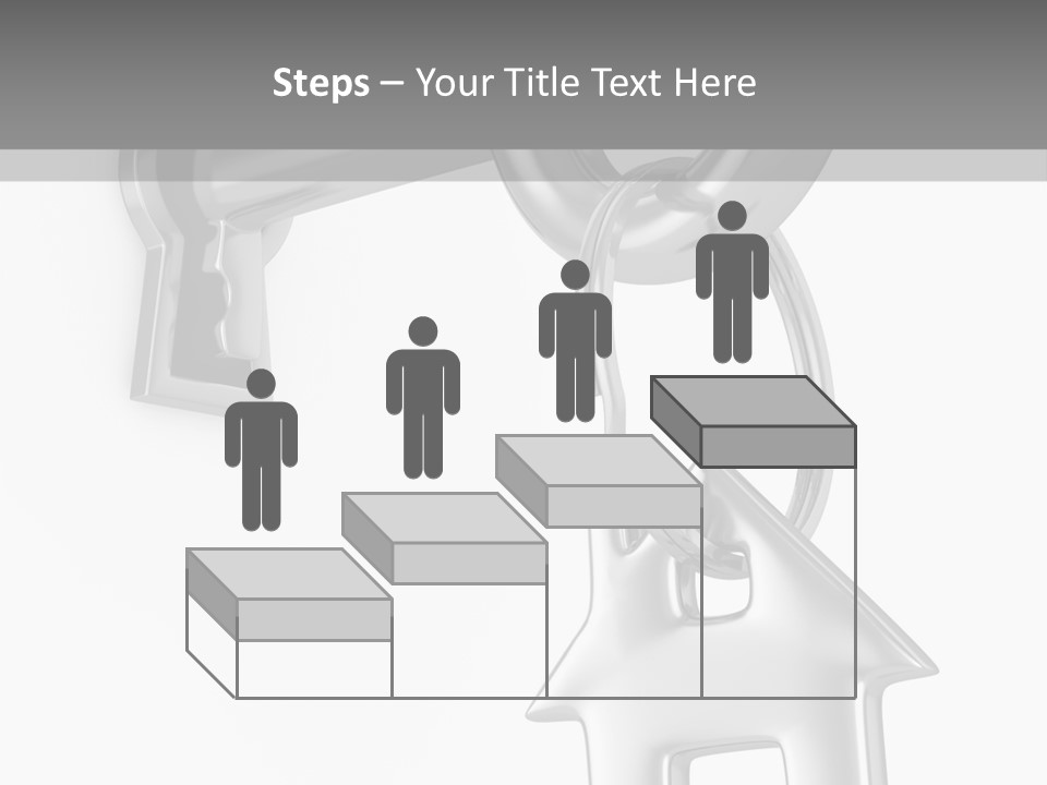 A House Key On A Key Chain With A House On It PowerPoint Template