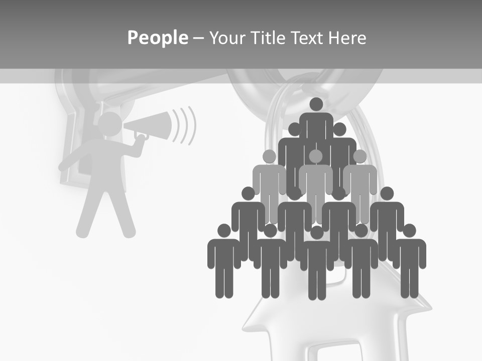 A House Key On A Key Chain With A House On It PowerPoint Template