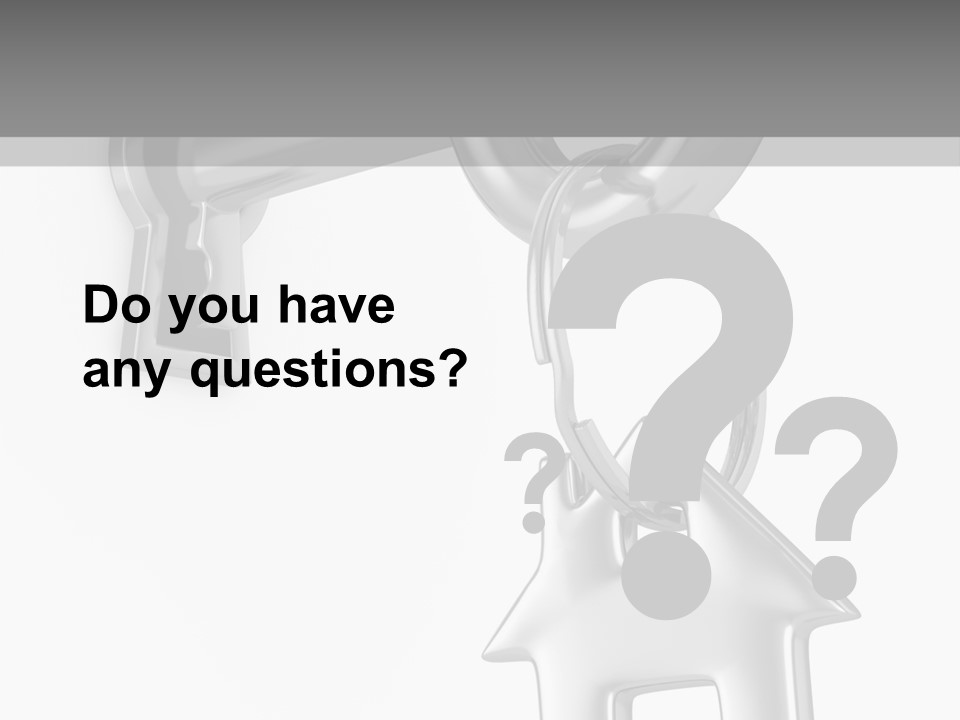 A House Key On A Key Chain With A House On It PowerPoint Template