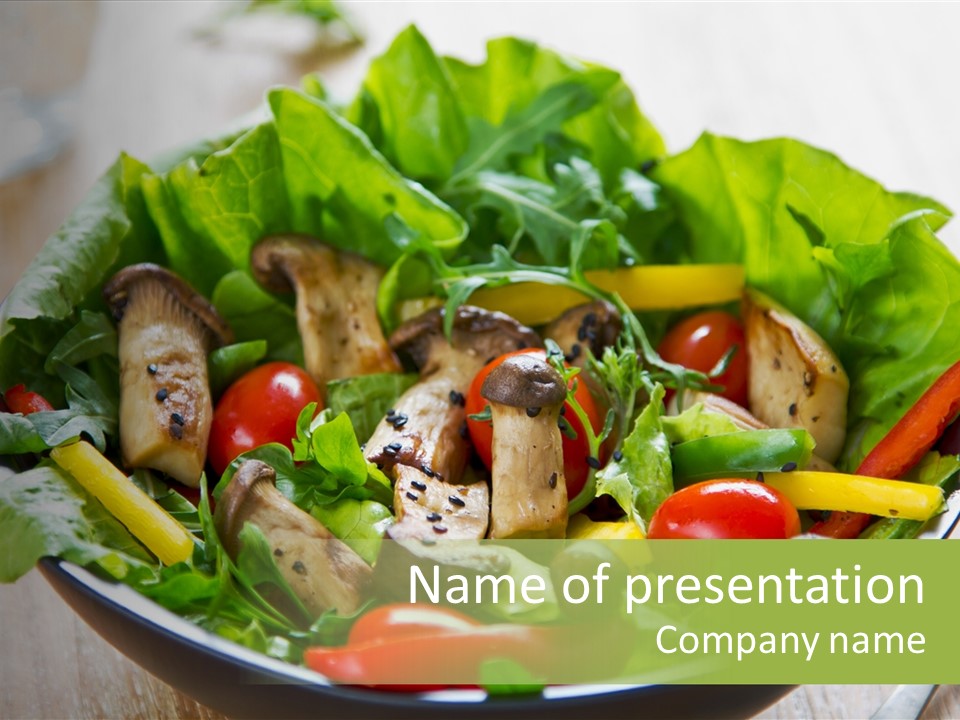 Red Vegetarian Snack PowerPoint Template