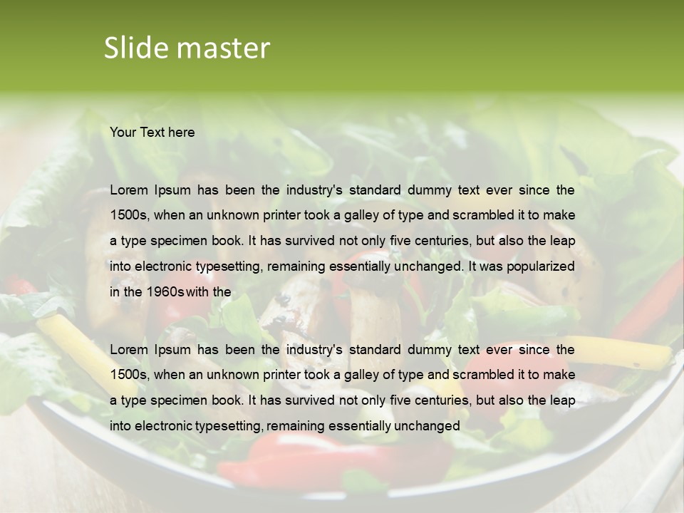 Red Vegetarian Snack PowerPoint Template