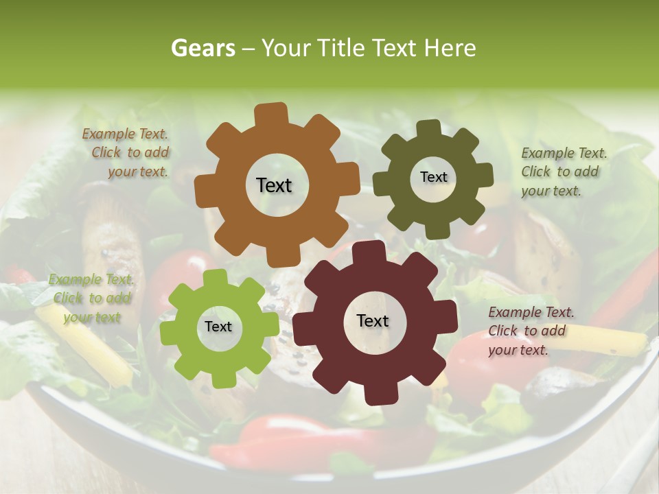 Red Vegetarian Snack PowerPoint Template