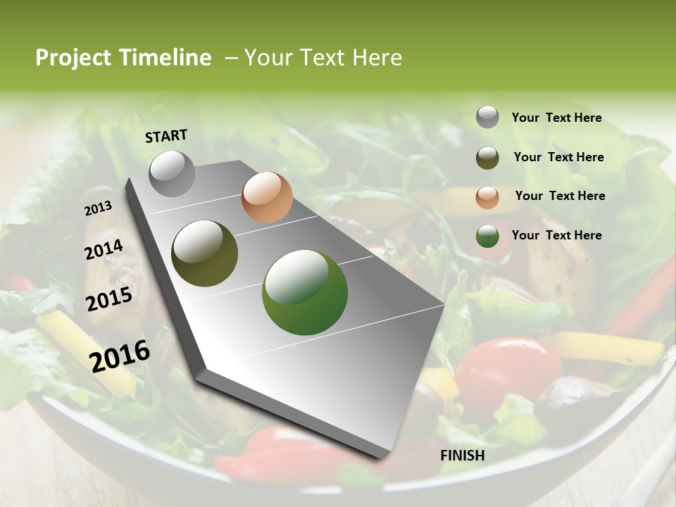 Red Vegetarian Snack PowerPoint Template