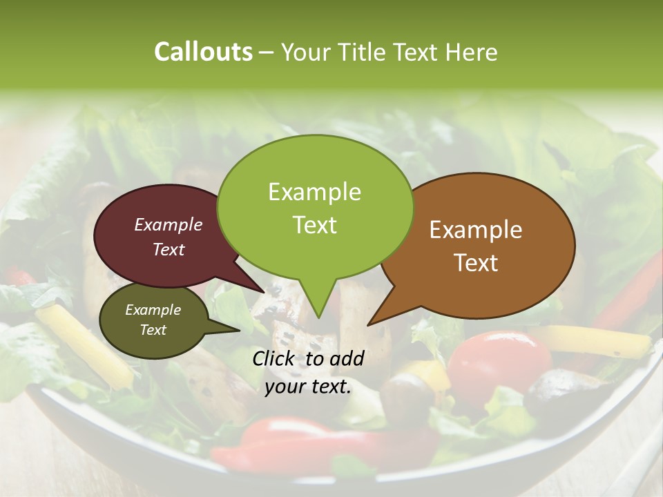 Red Vegetarian Snack PowerPoint Template